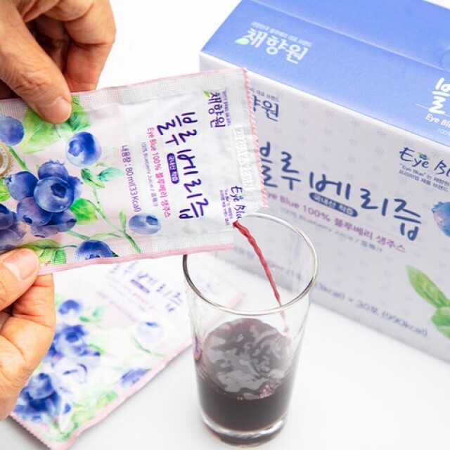 강원더몰,채향원 블루베리착즙 100% (30포 , 80ml)