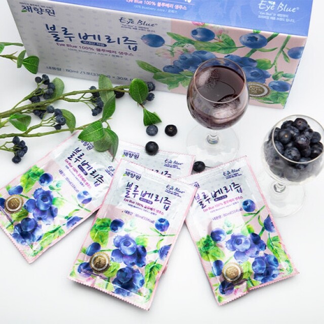 강원더몰,채향원 블루베리착즙 100% (30포 , 80ml)